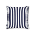 Navy Striped Square Pillowcase - Printify Home Decor (Image 1)