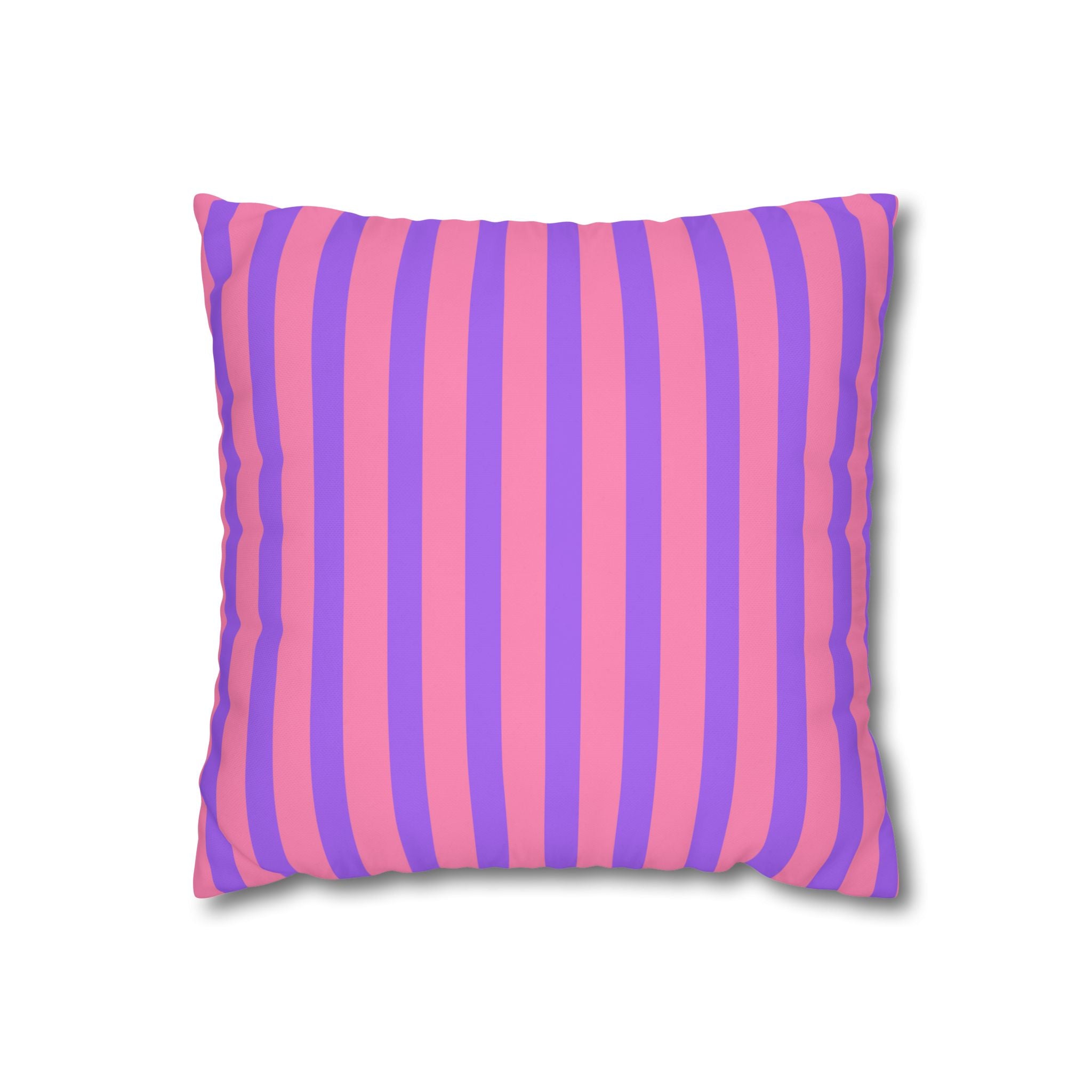 Colorful Striped Poly Canvas Pillowcase - Vibrant Home Décor Accent