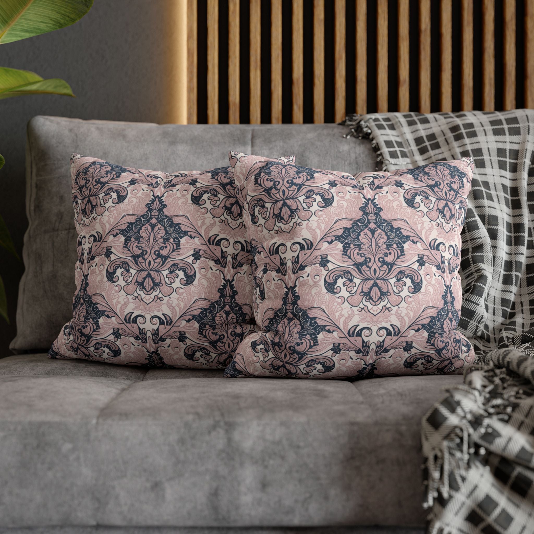Elegant Damask Decorative Pillowcase