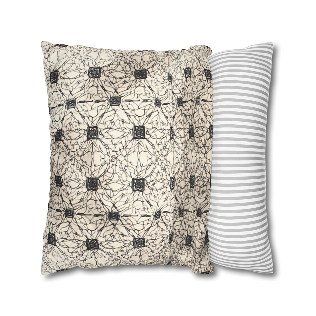 Elegante funda de almohada cuadrada de lona de poliéster: diseño moderno para la decoración del hogar 