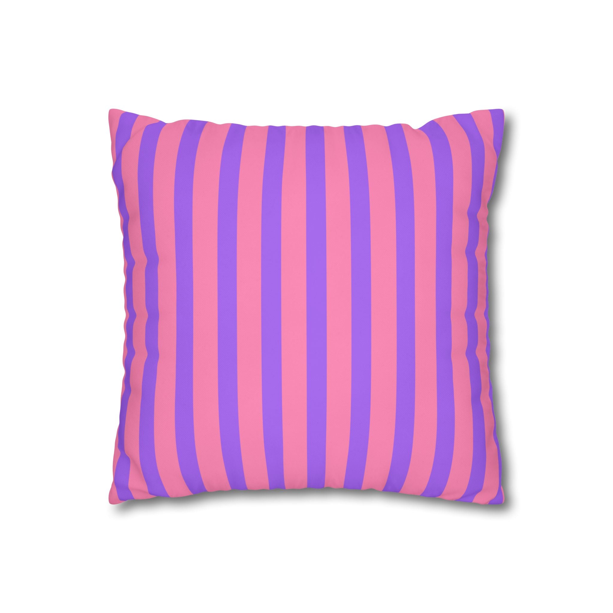 Colorful Striped Poly Canvas Pillowcase - Vibrant Home Décor Accent