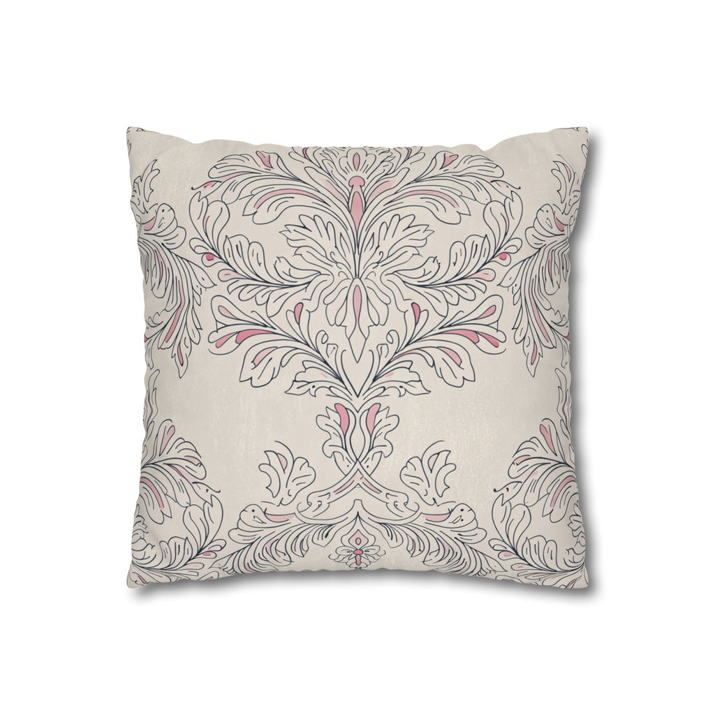 Elegant Floral Poly Canvas Pillowcase