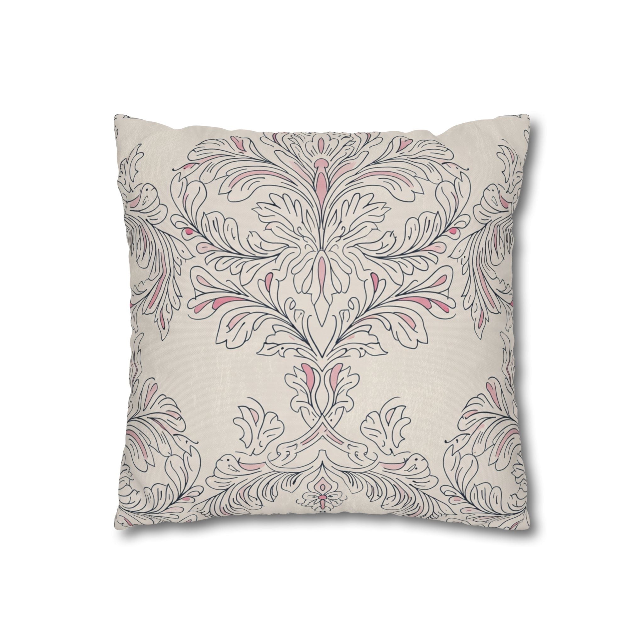 Elegant Floral Poly Canvas Pillowcase