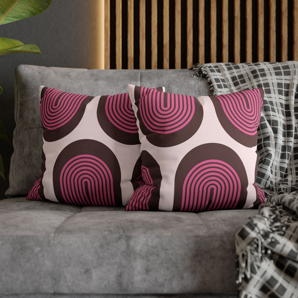 Retro Geometric Pillowcase for Modern Decor