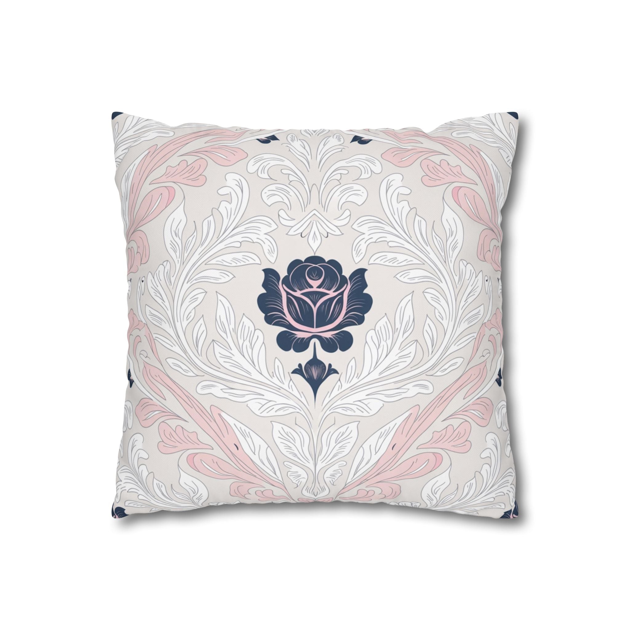 Floral Elegance Poly Canvas Pillowcase