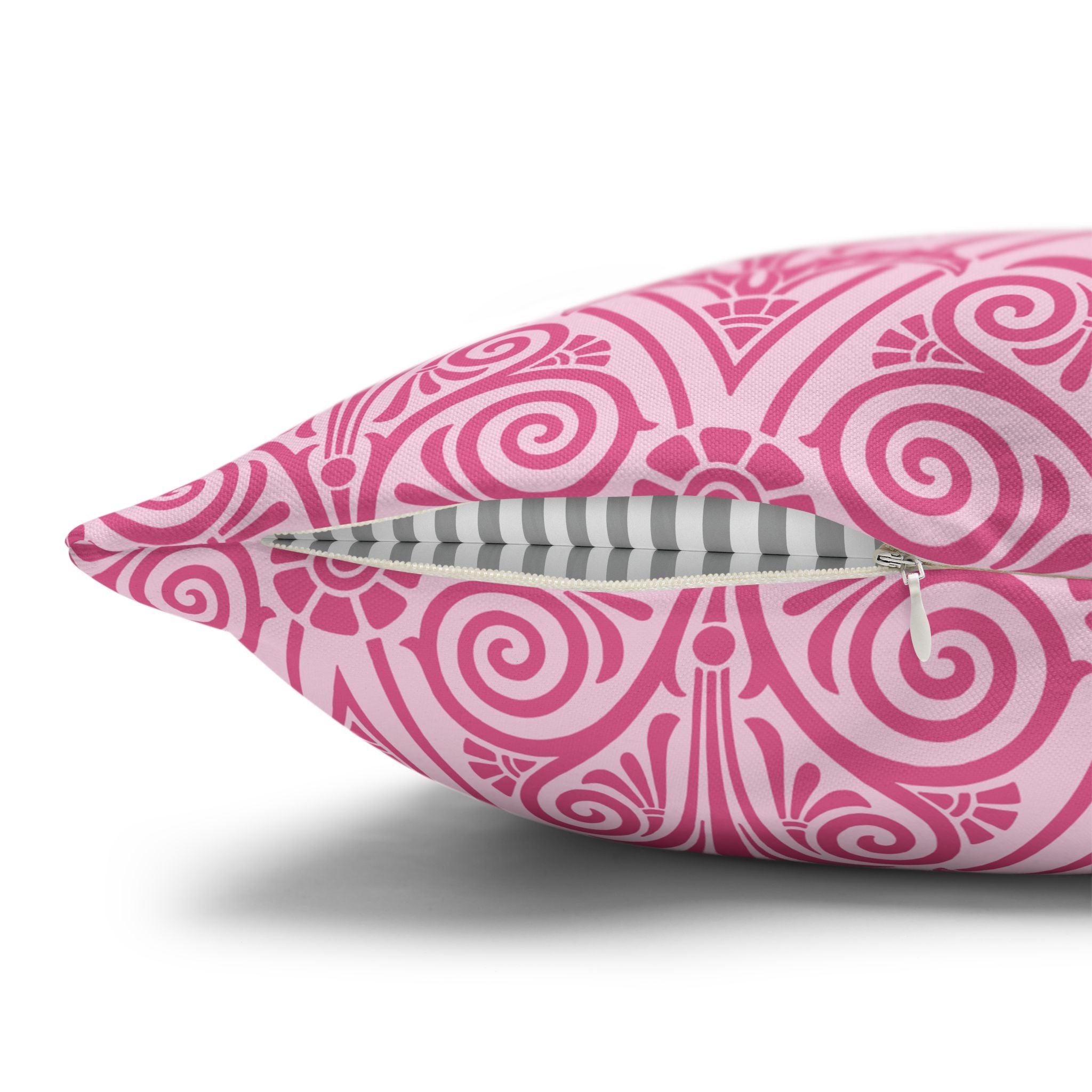 Pink Floral Decorative Pillowcase
