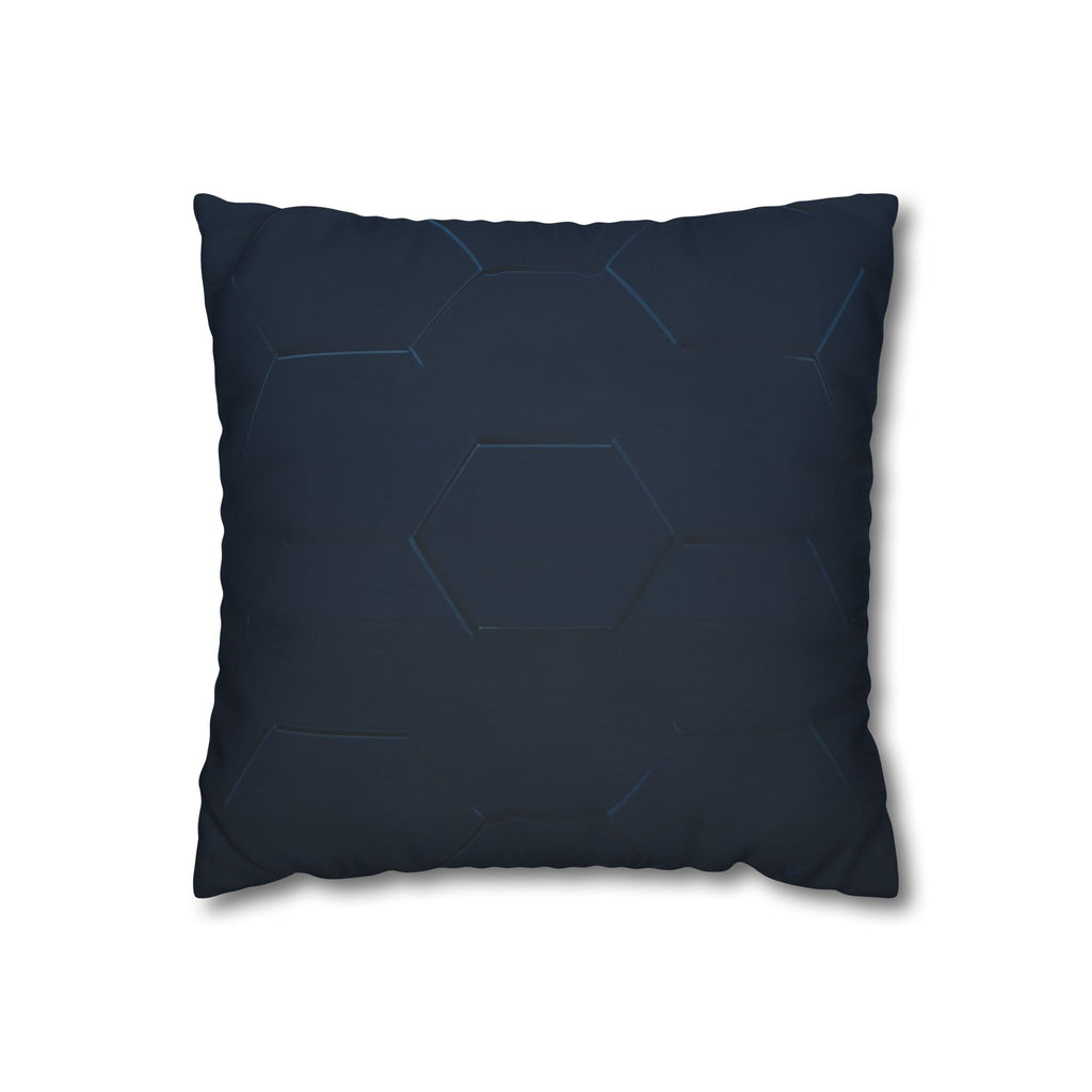 Hexagon Pattern Poly Canvas Pillowcase