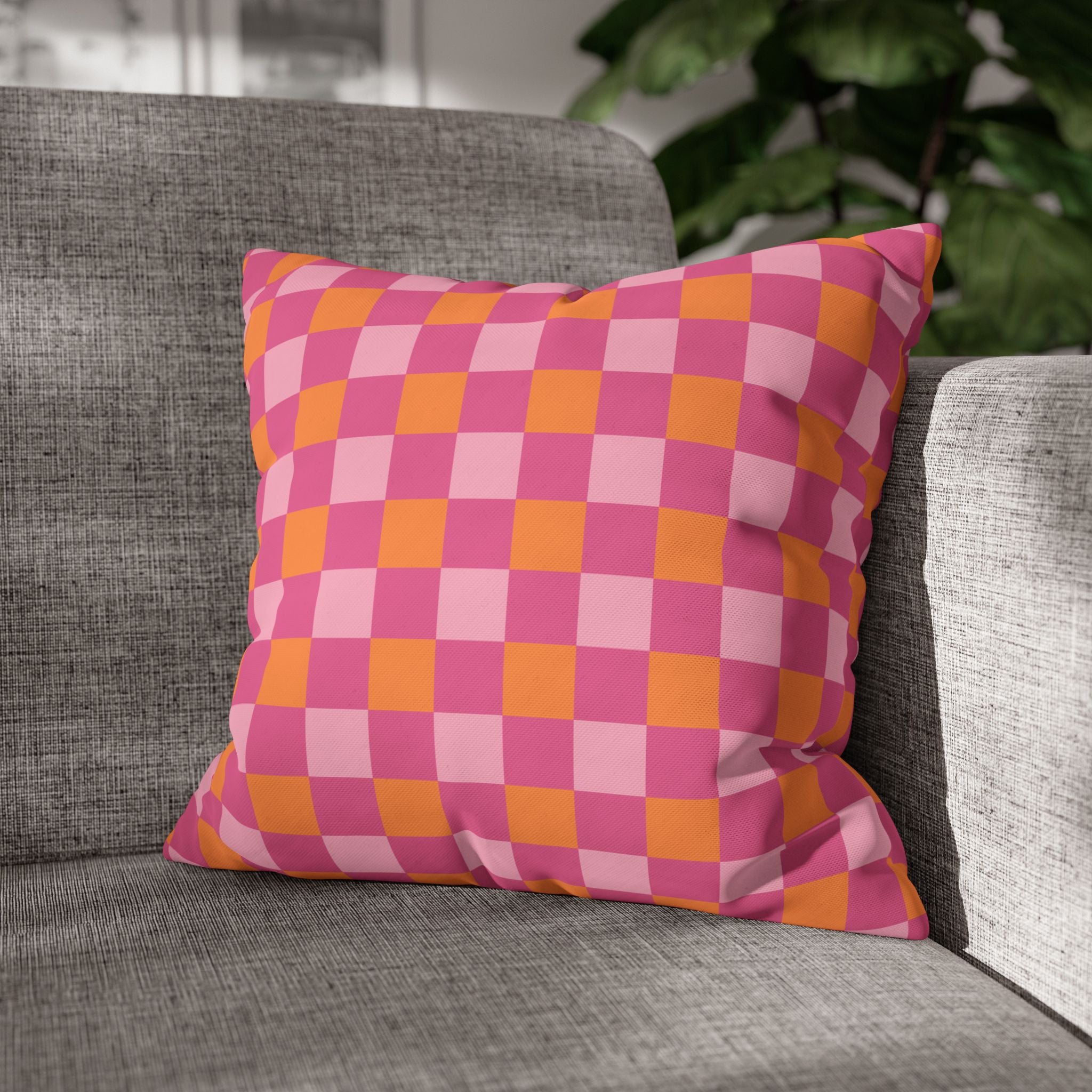 Colorful Checkered Pillowcase for Cozy Home Decor