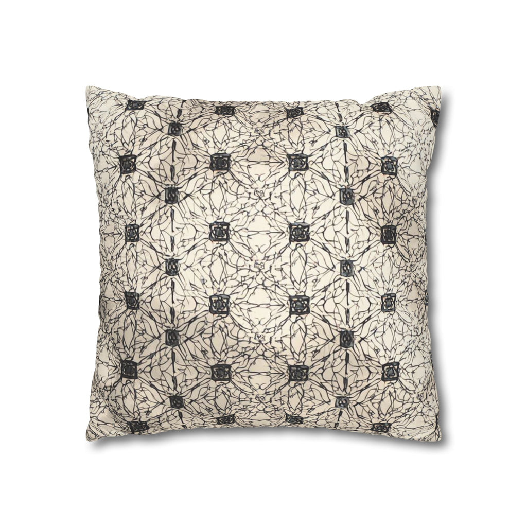 Elegante funda de almohada cuadrada de lona de poliéster: diseño moderno para la decoración del hogar 