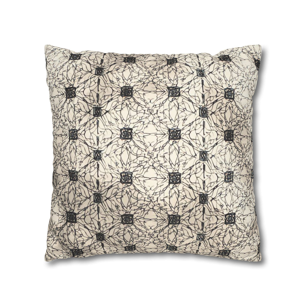 Elegante funda de almohada cuadrada de lona de poliéster: diseño moderno para la decoración del hogar 