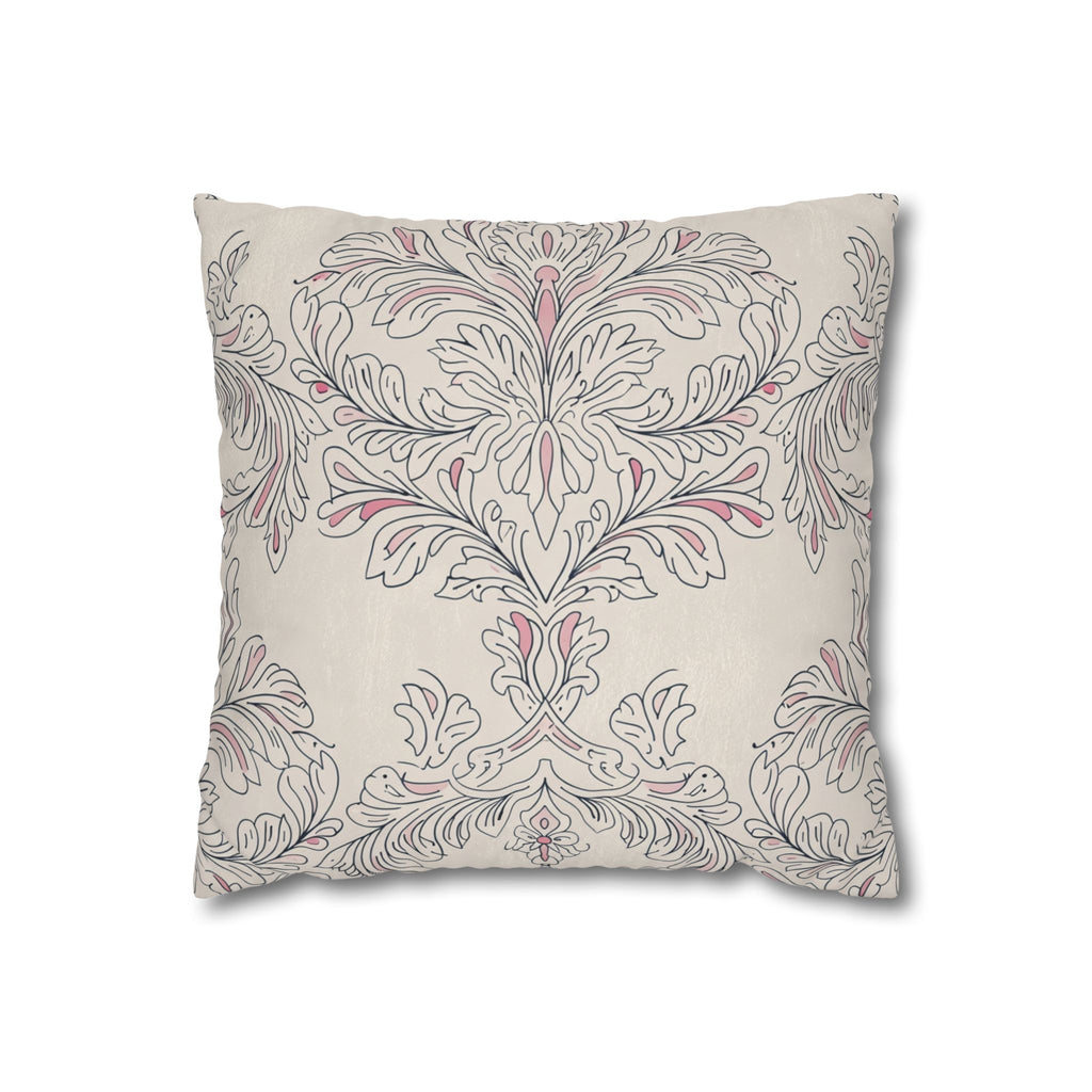 Elegant Floral Poly Canvas Pillowcase