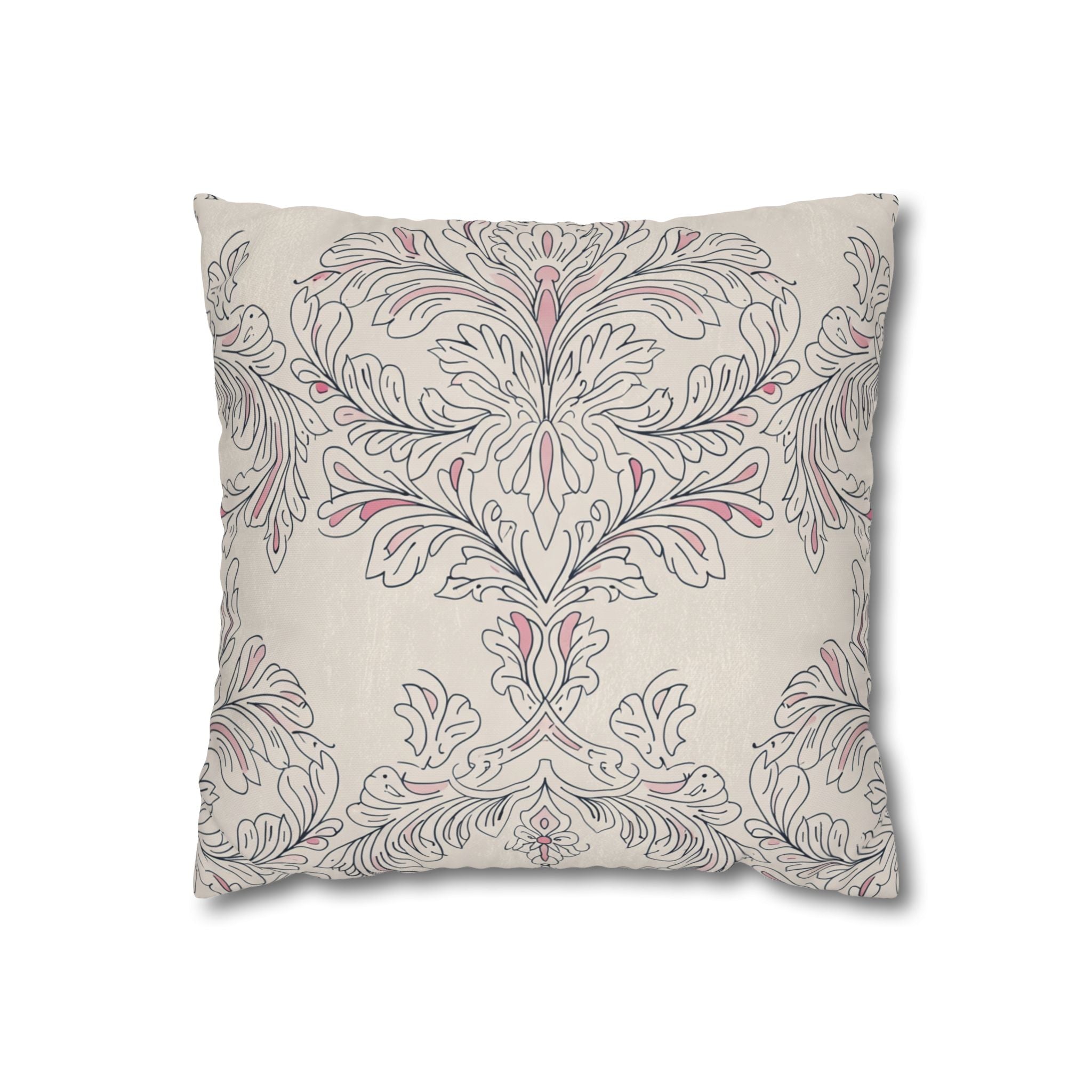 Elegant Floral Poly Canvas Pillowcase