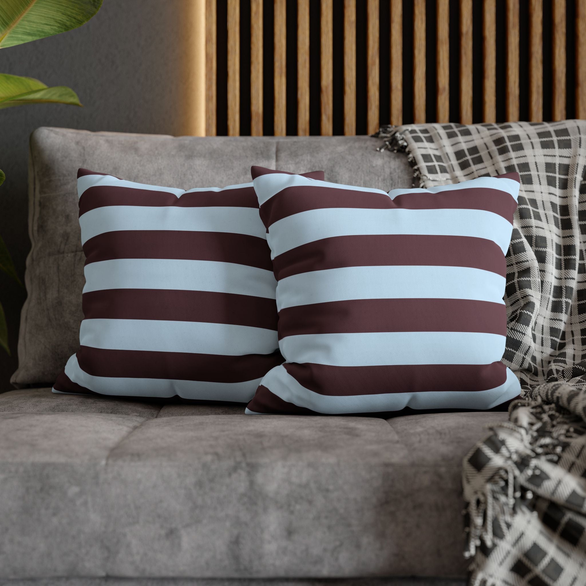 Modern Striped Square Pillowcase - Cozy Home Decor