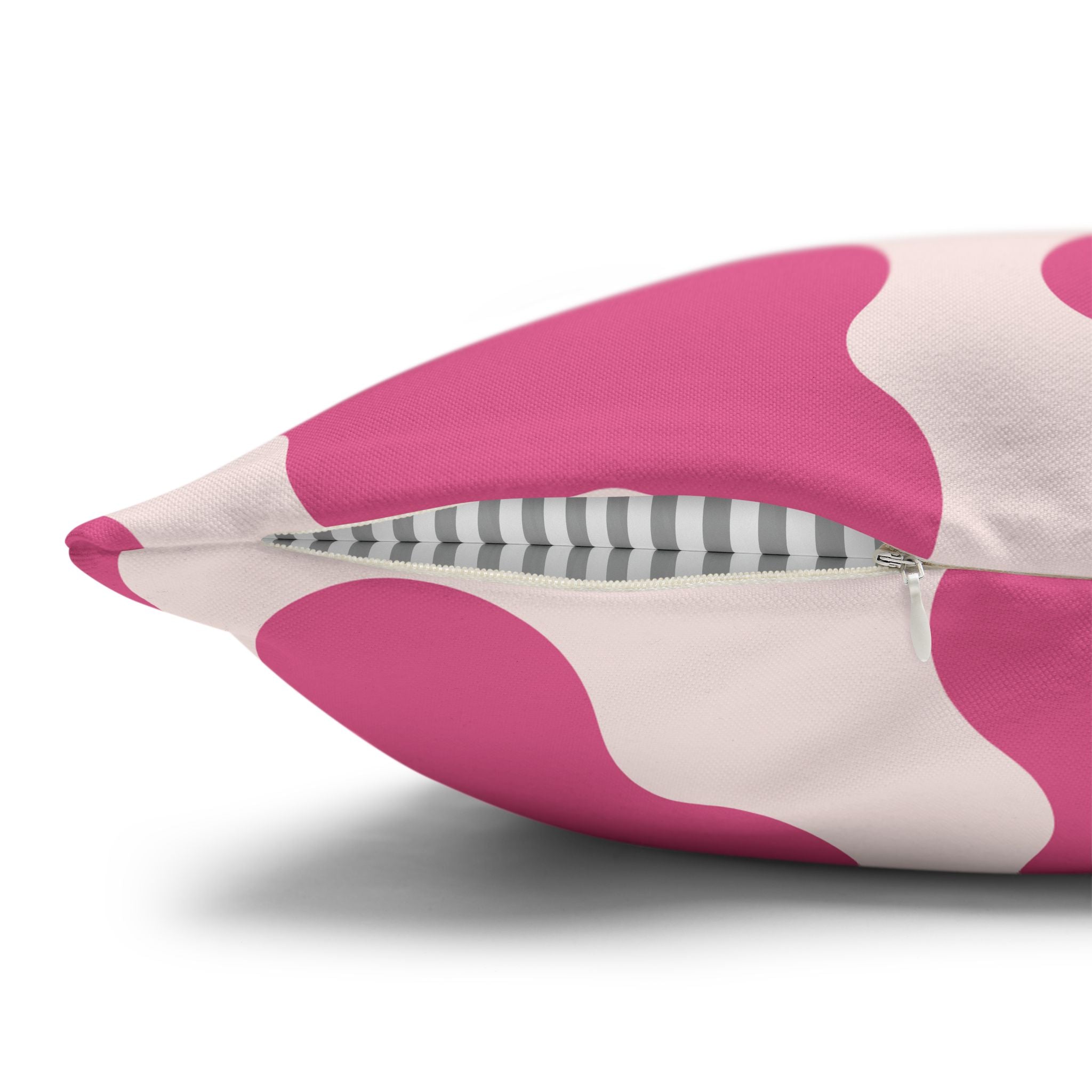 Pink Abstract Cow Print Pillowcase