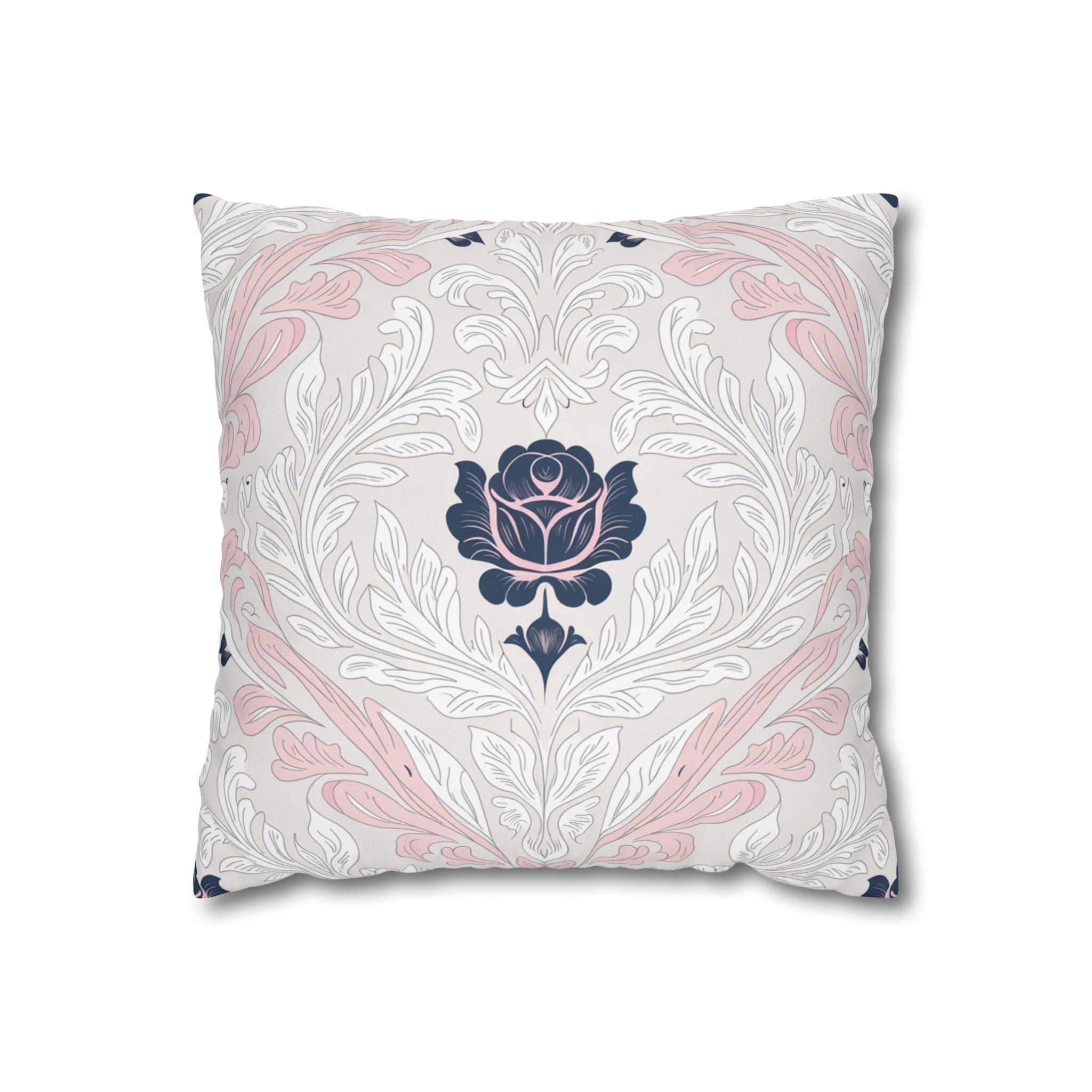 Floral Elegance Poly Canvas Pillowcase