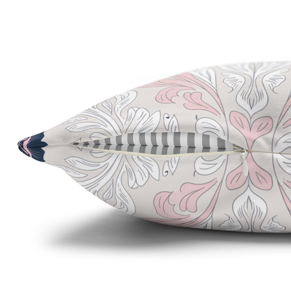 Floral Elegance Poly Canvas Pillowcase