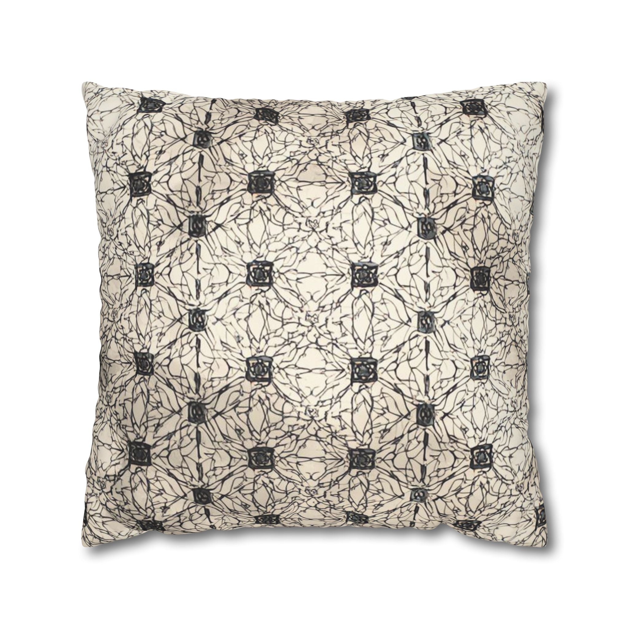 Elegante funda de almohada cuadrada de lona de poliéster: diseño moderno para la decoración del hogar 