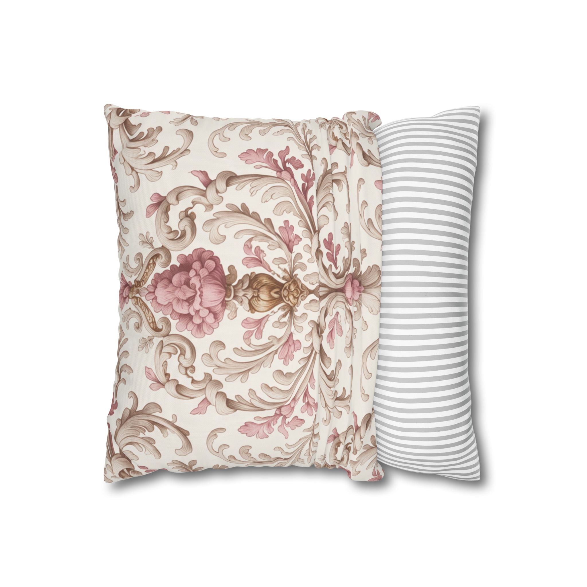 Elegant Floral Poly Canvas Pillowcase - Stylish Home Decor