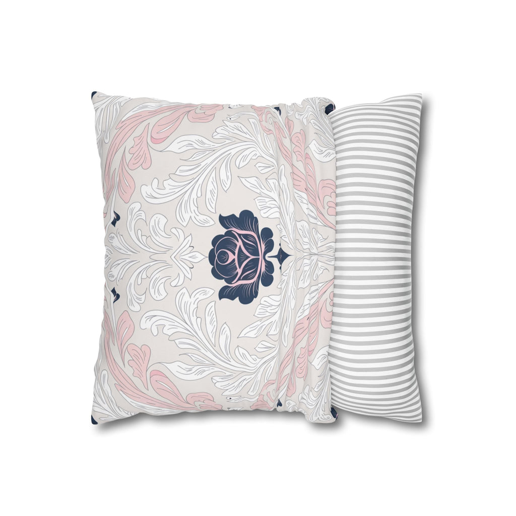 Floral Elegance Poly Canvas Pillowcase