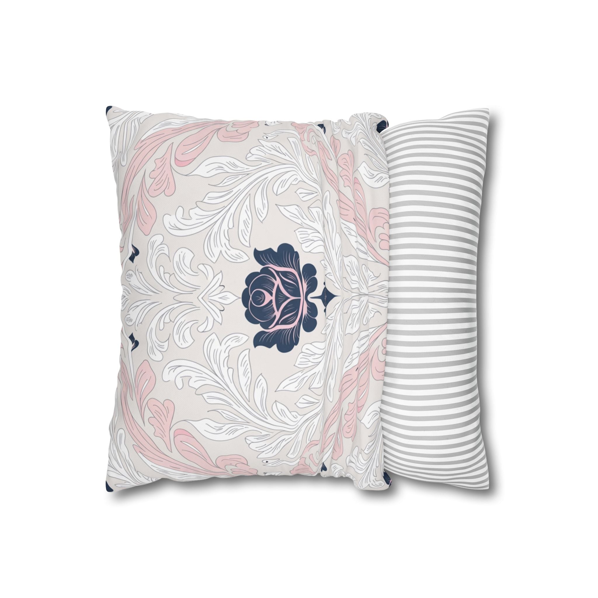 Floral Elegance Poly Canvas Pillowcase