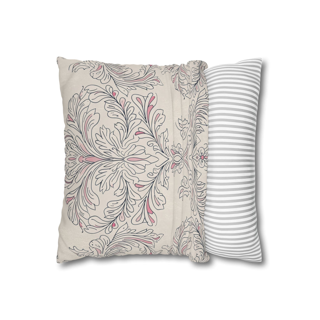 Elegant Floral Poly Canvas Pillowcase