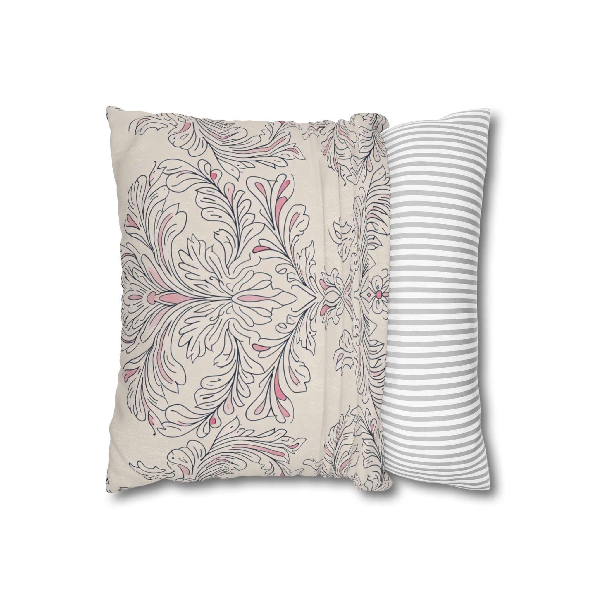 Elegant Floral Poly Canvas Pillowcase
