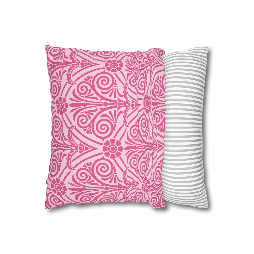 Pink Floral Decorative Pillowcase