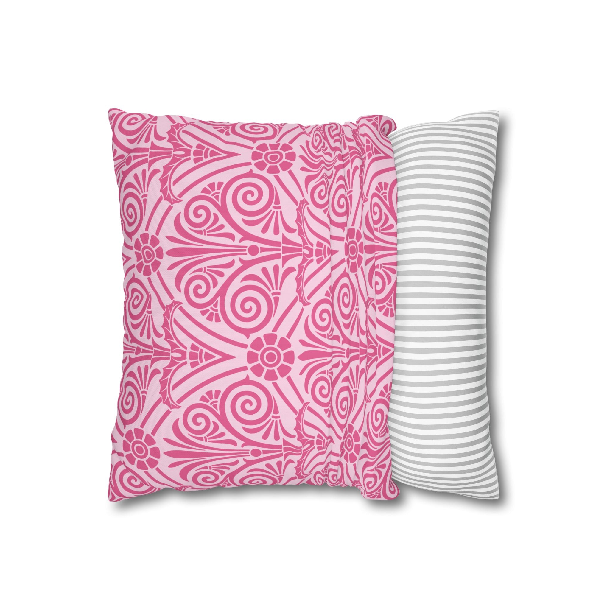 Pink Floral Decorative Pillowcase