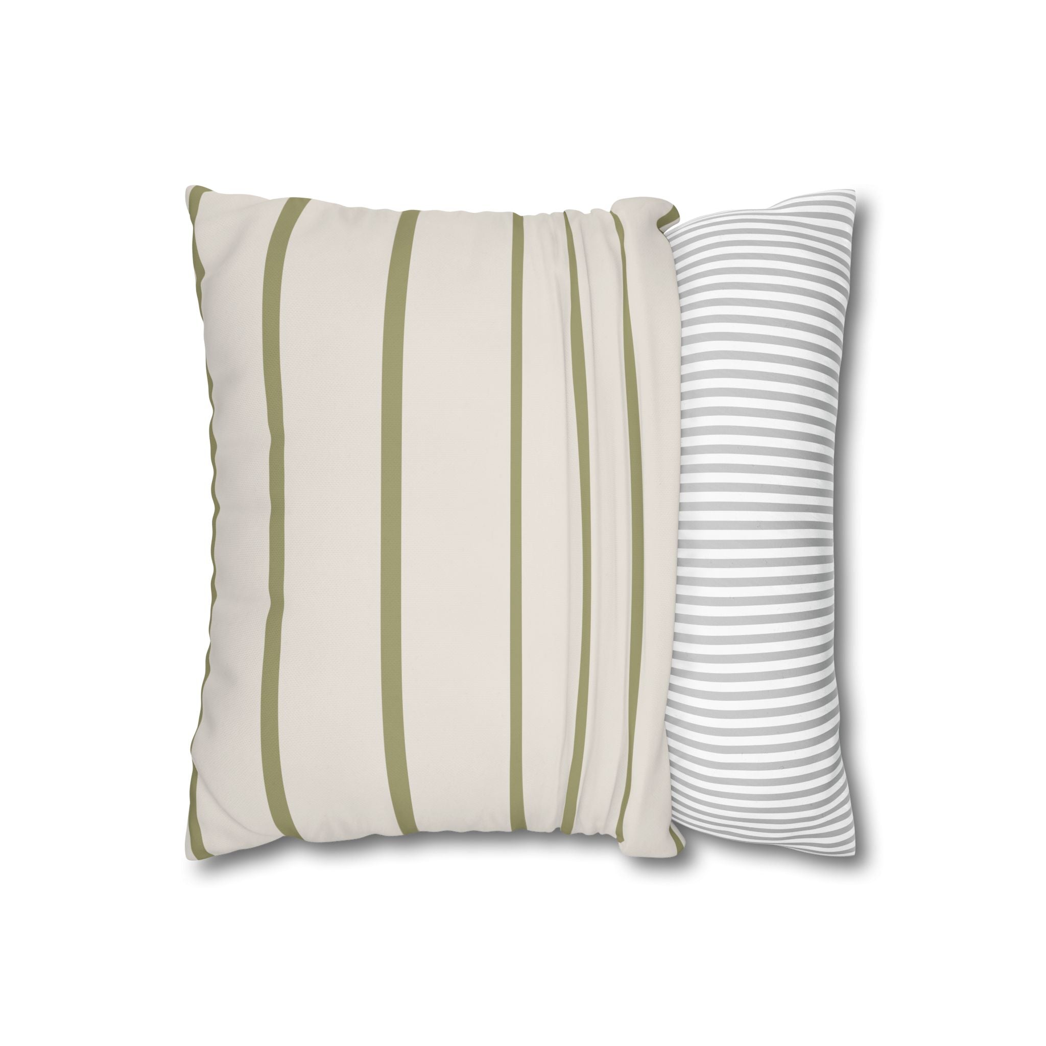 Modern Striped Square Poly Canvas Pillowcase