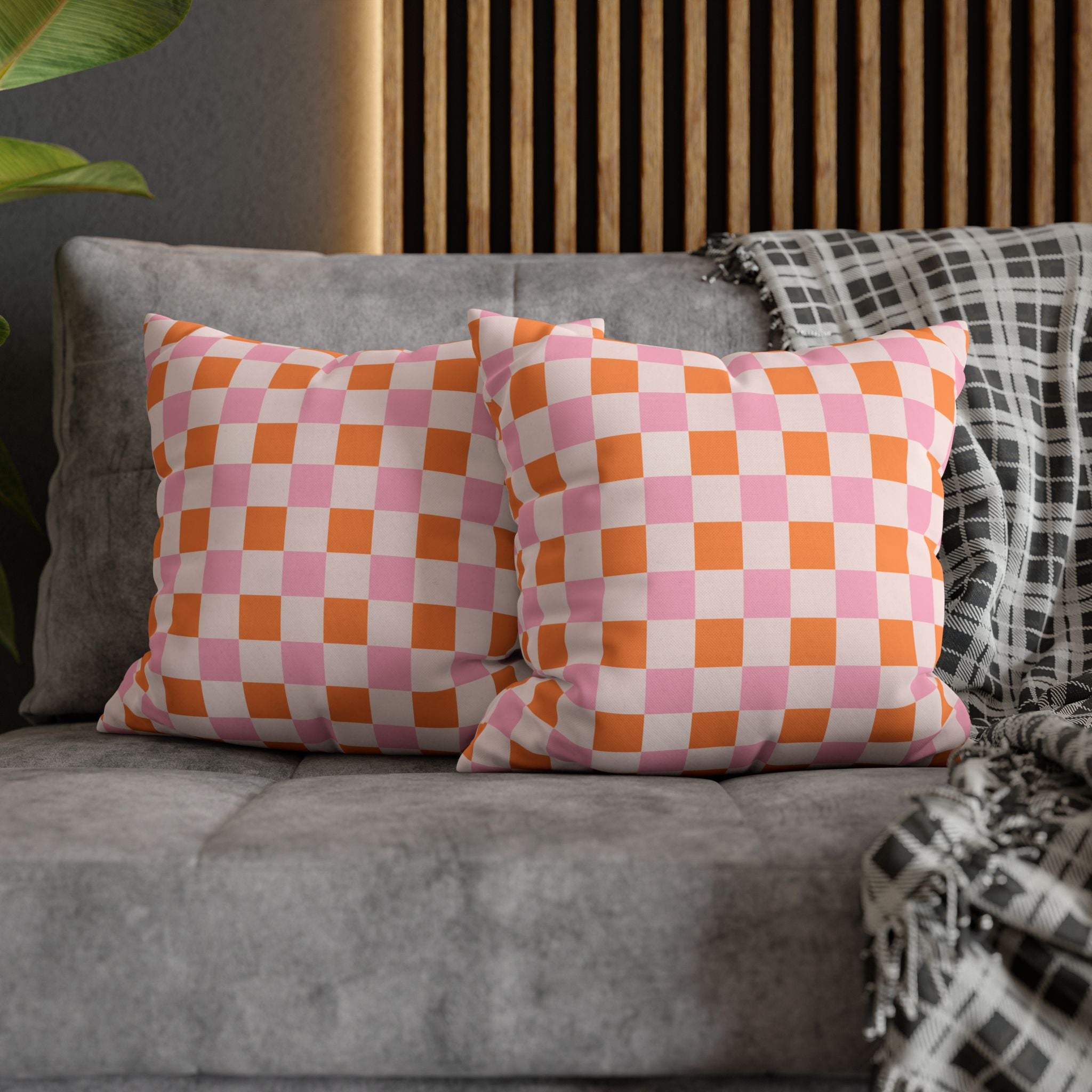Vibrant Checkerboard Pillowcase for Cozy Decor