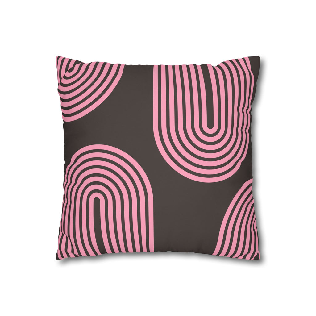 Modern Retro Pink Line Pillowcase