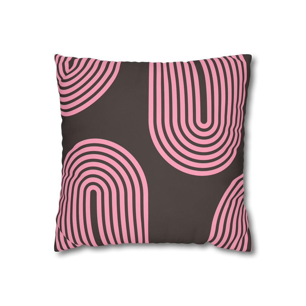 Modern Retro Pink Line Pillowcase