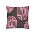 Modern Retro Pink Line Pillowcase - Printify Home Decor (Image 1)