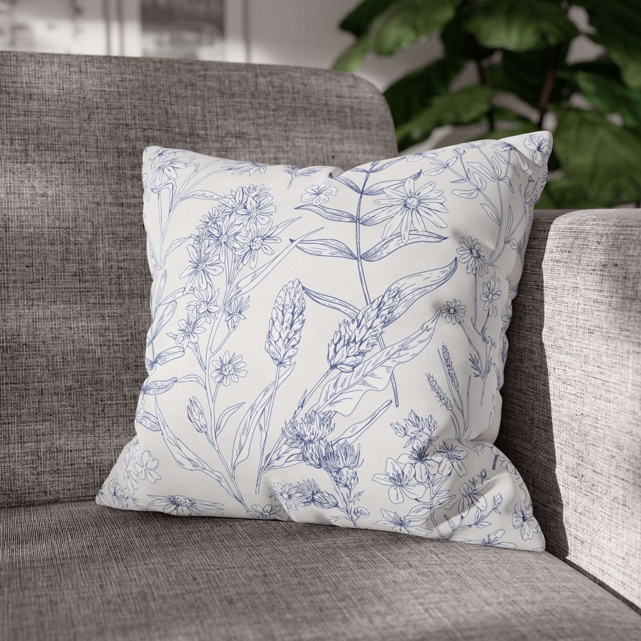 Botanical Floral Square Pillowcase - Cozy Home Decor