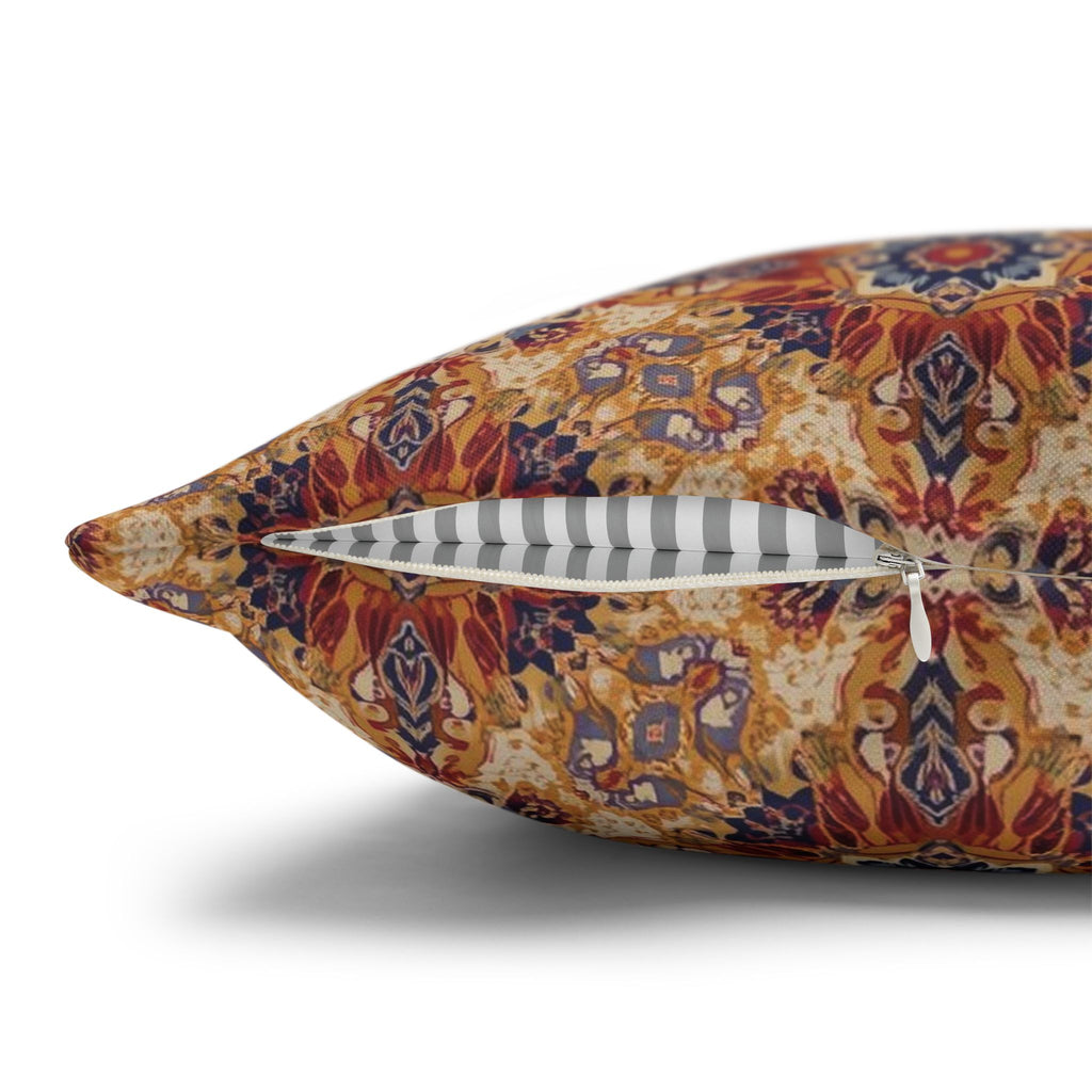 Bohemian Mosaic Square Pillowcase — Kaleidoscope Floral Throw Pillow Cover