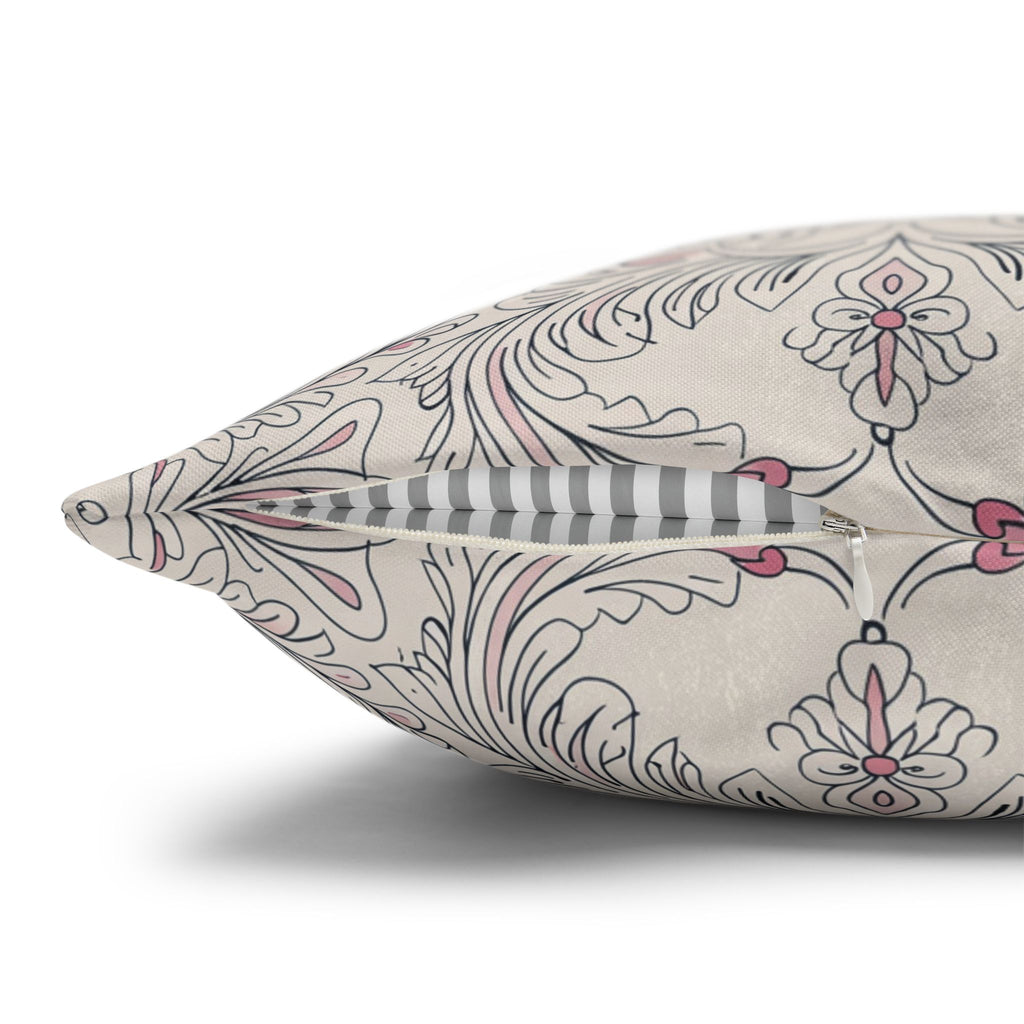 Elegant Floral Poly Canvas Pillowcase