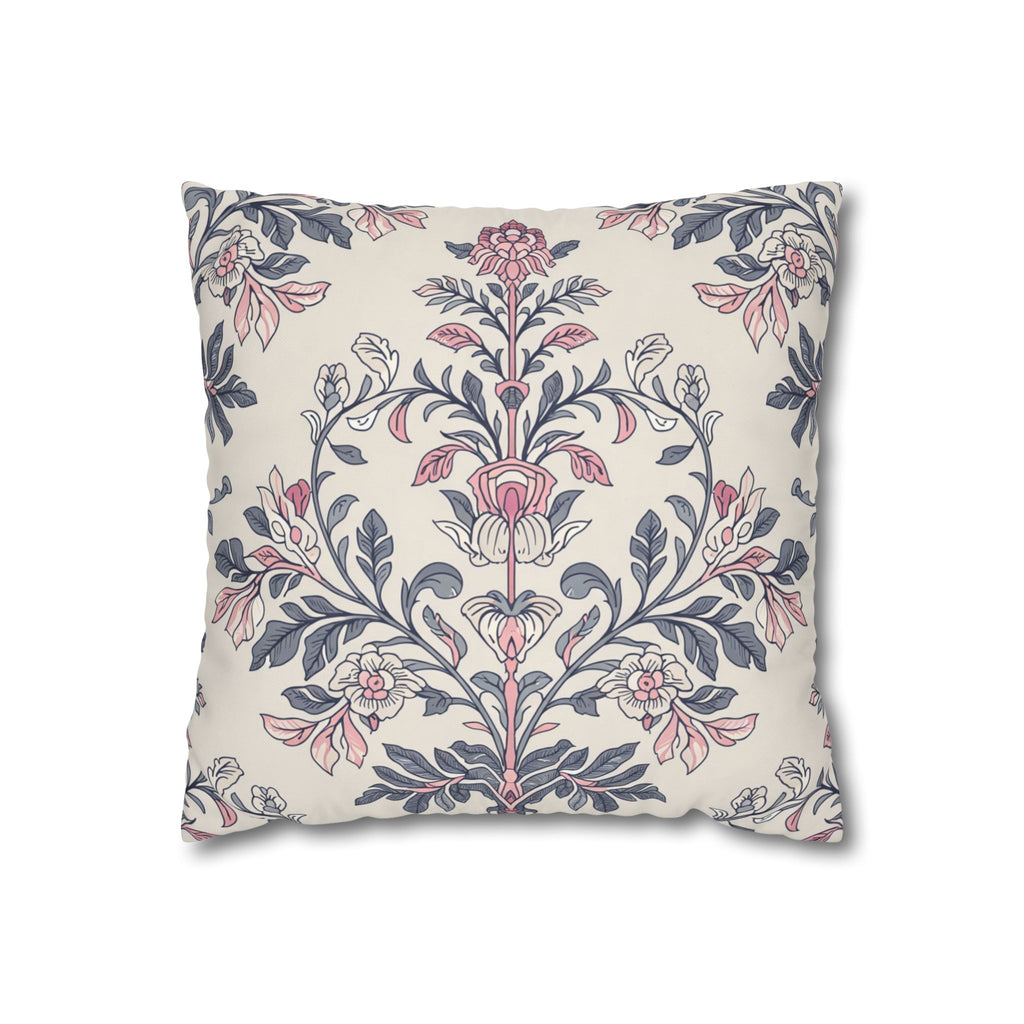 Floral Design Square Poly Canvas Pillowcase