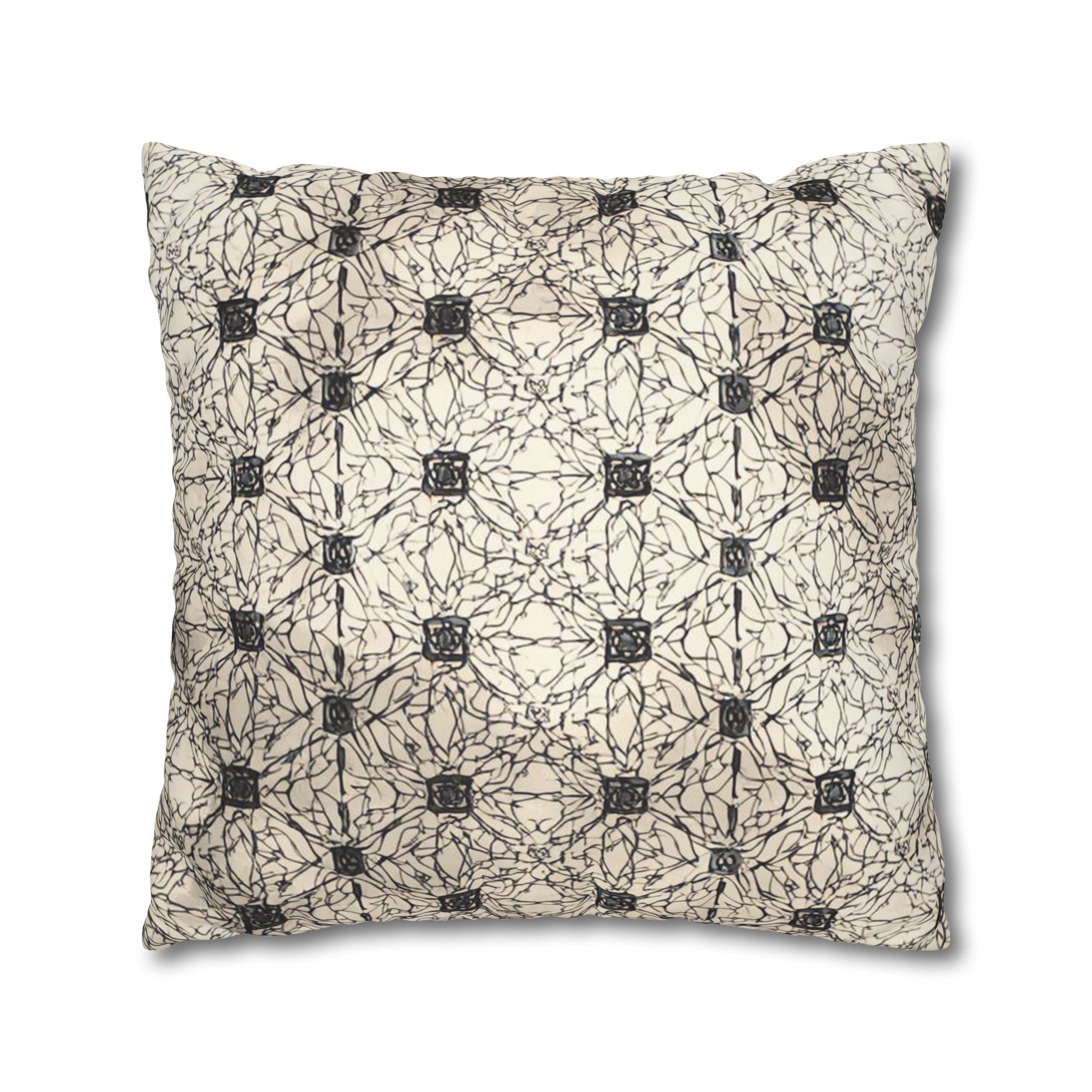 Elegante funda de almohada cuadrada de lona de poliéster: diseño moderno para la decoración del hogar 