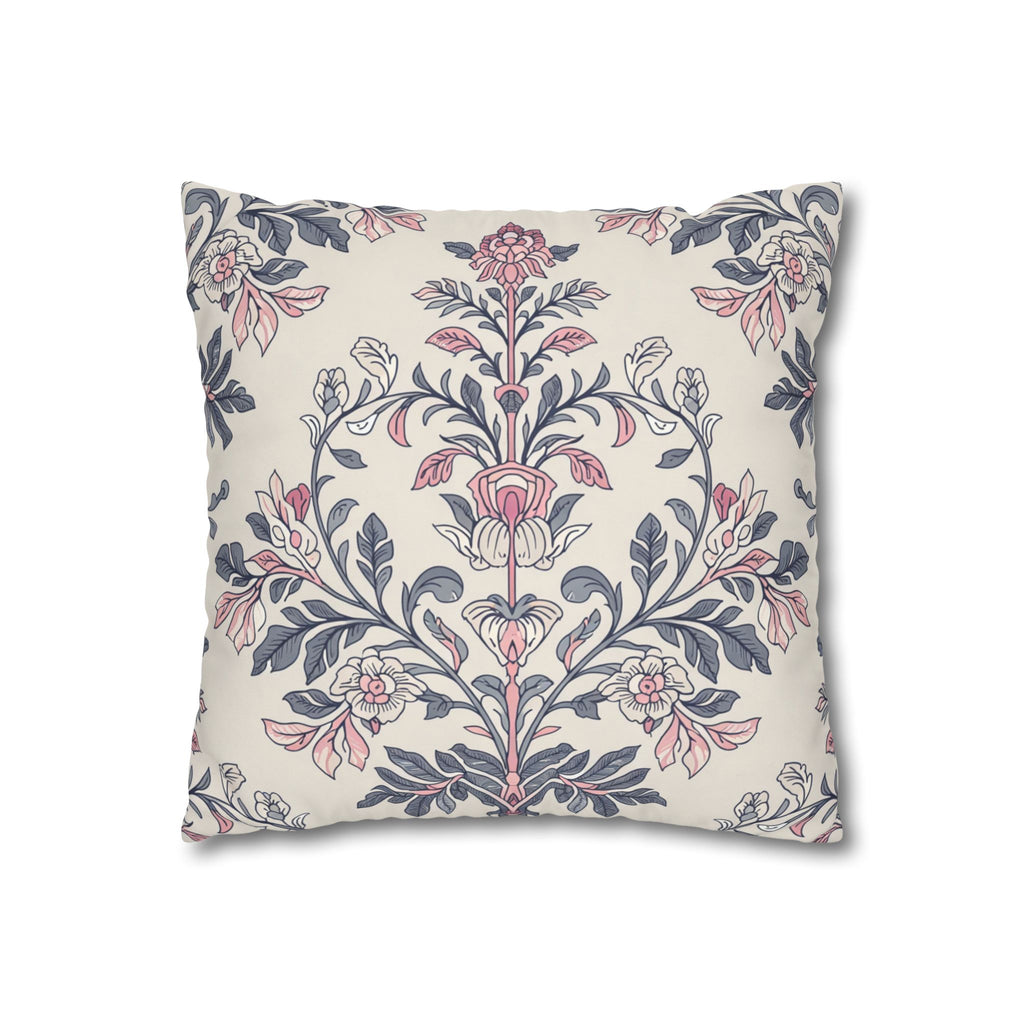 Floral Design Square Poly Canvas Pillowcase