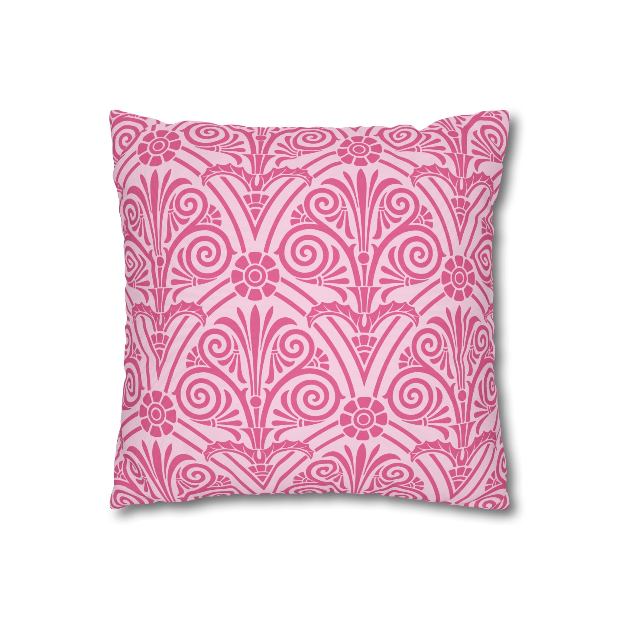 Pink Floral Decorative Pillowcase
