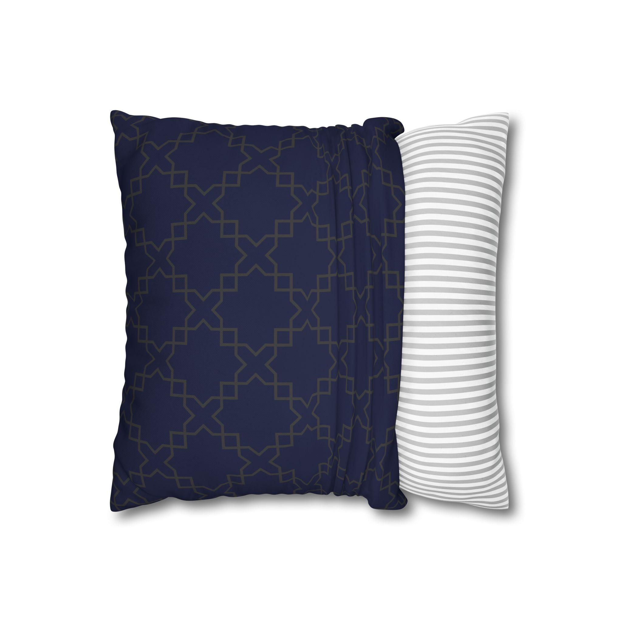 Elegant Geometric Poly Canvas Pillowcase for Home Decor