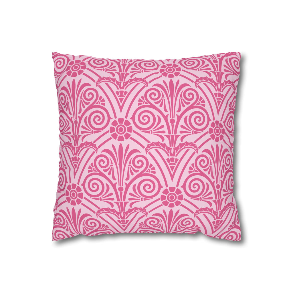 Pink Floral Decorative Pillowcase