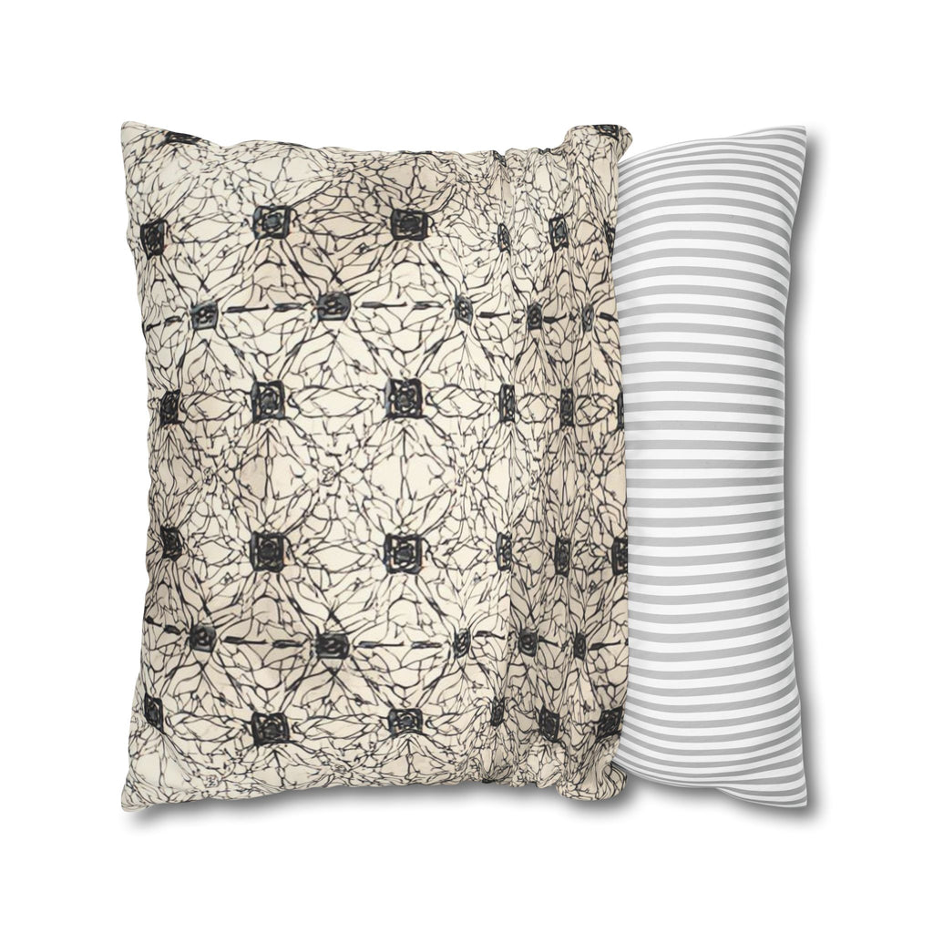 Elegante funda de almohada cuadrada de lona de poliéster: diseño moderno para la decoración del hogar 