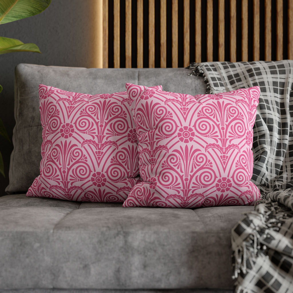 Pink Floral Decorative Pillowcase
