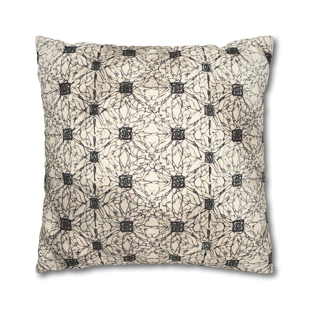 Elegante funda de almohada cuadrada de lona de poliéster: diseño moderno para la decoración del hogar 