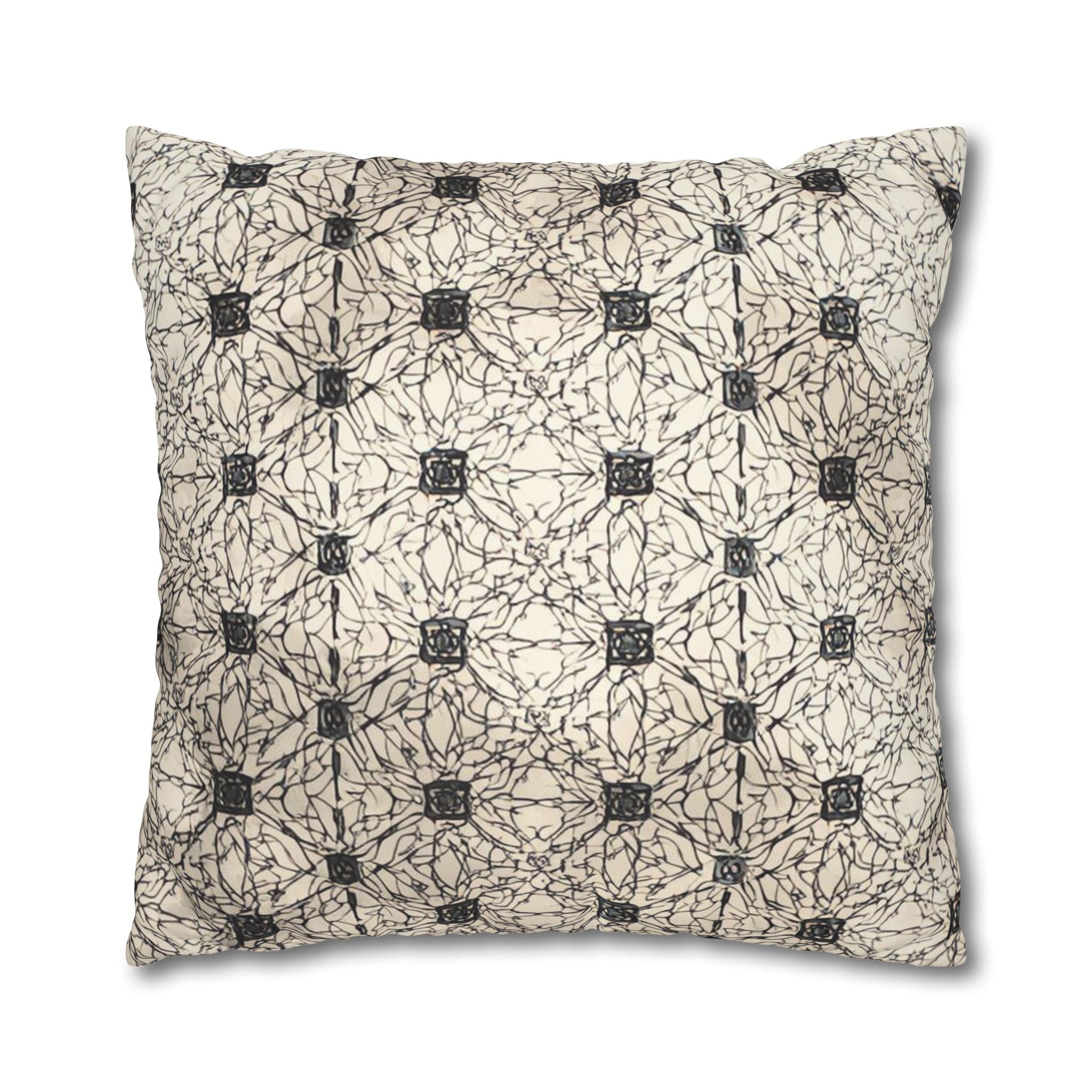 Elegante funda de almohada cuadrada de lona de poliéster: diseño moderno para la decoración del hogar 