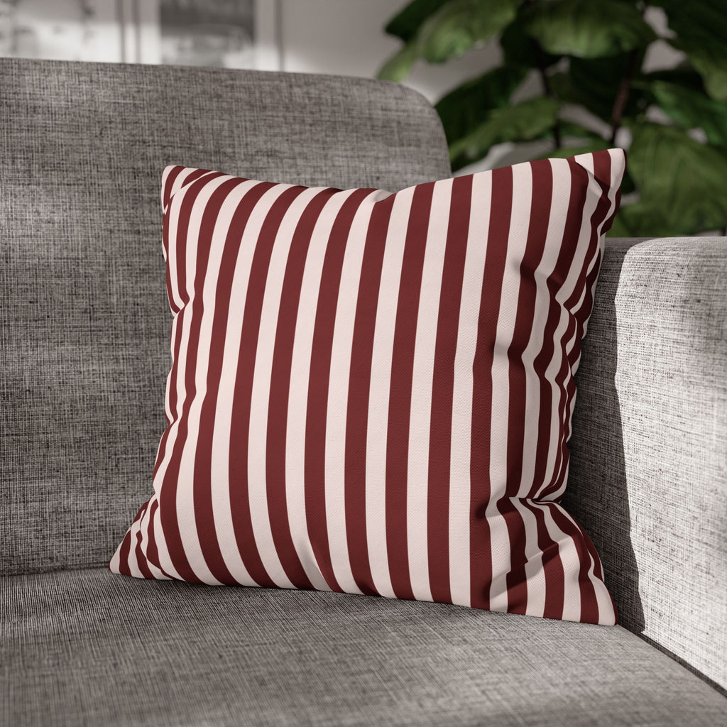 Striped Poly Canvas Pillowcase - Cozy Home Decor