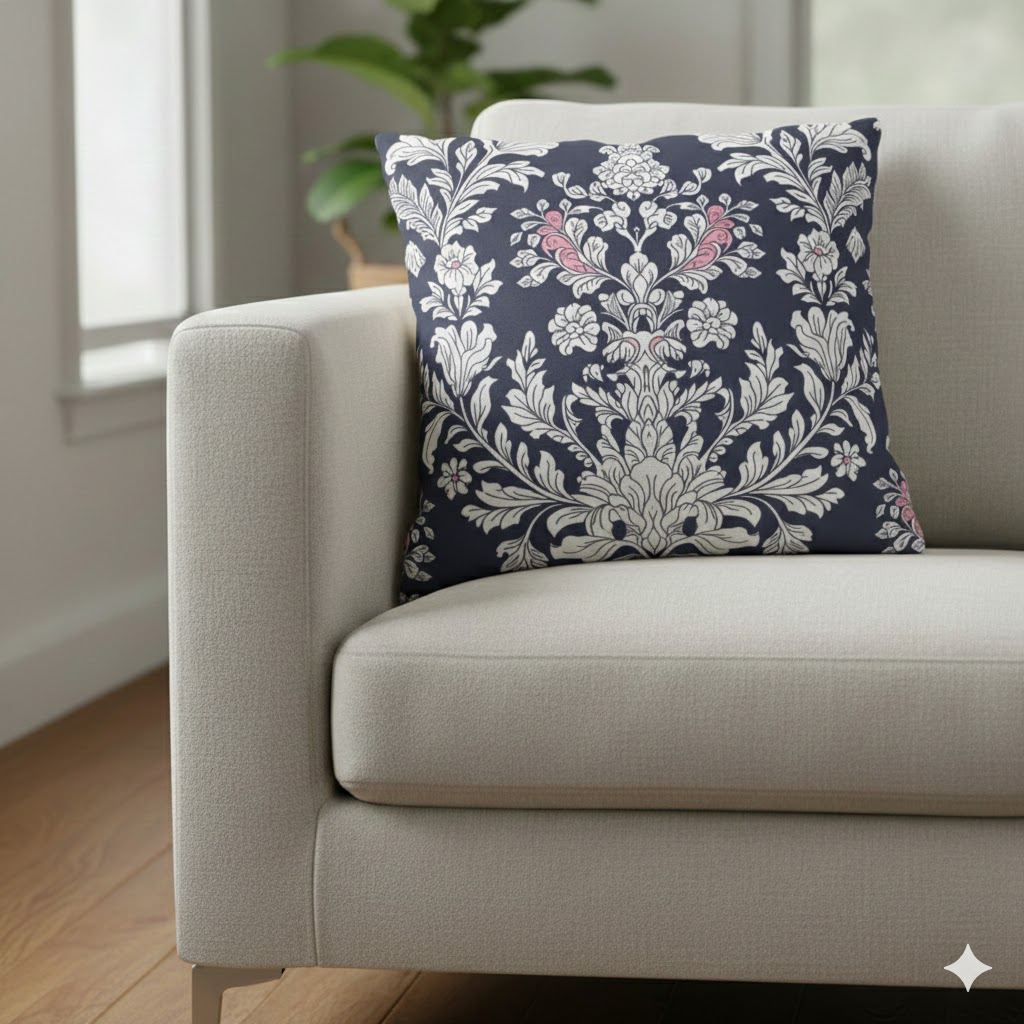 Elegant Floral Patterned Pillowcase