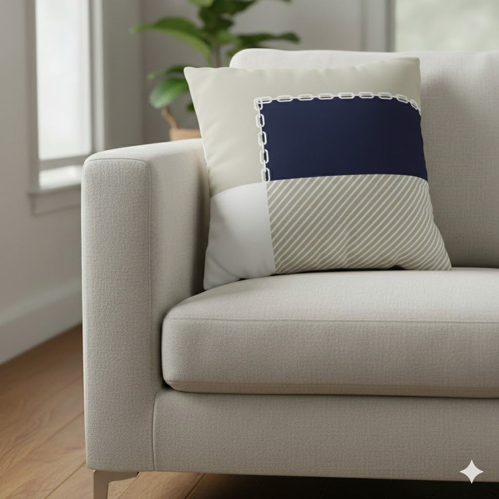 Modern Geometric Square Poly Canvas Pillowcase