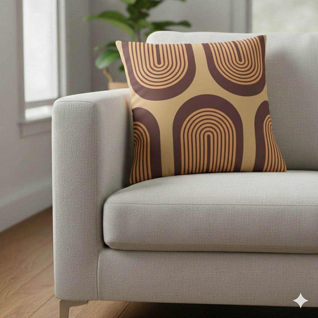 Retro Geometric Pattern Pillowcase